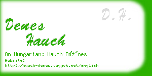 denes hauch business card